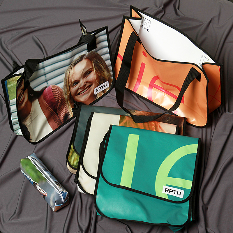 Upcycling-Taschen aus RPTU-Bannern